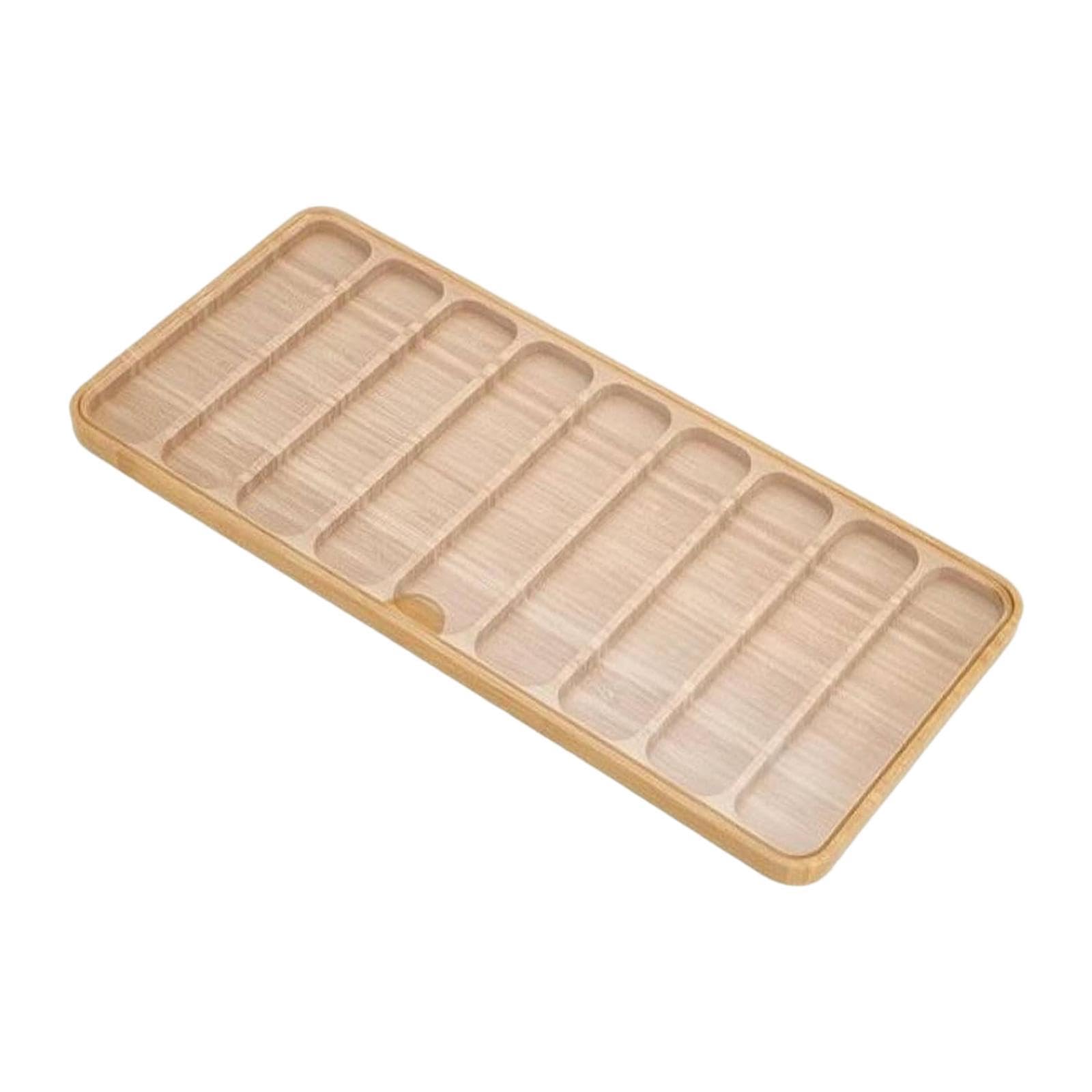 Caja de Bambú para Relojes, Almacenamiento Robusto, Joyero con Bandeja Integrada, Caja de Presentación para Relojes, 9 Compartimentos