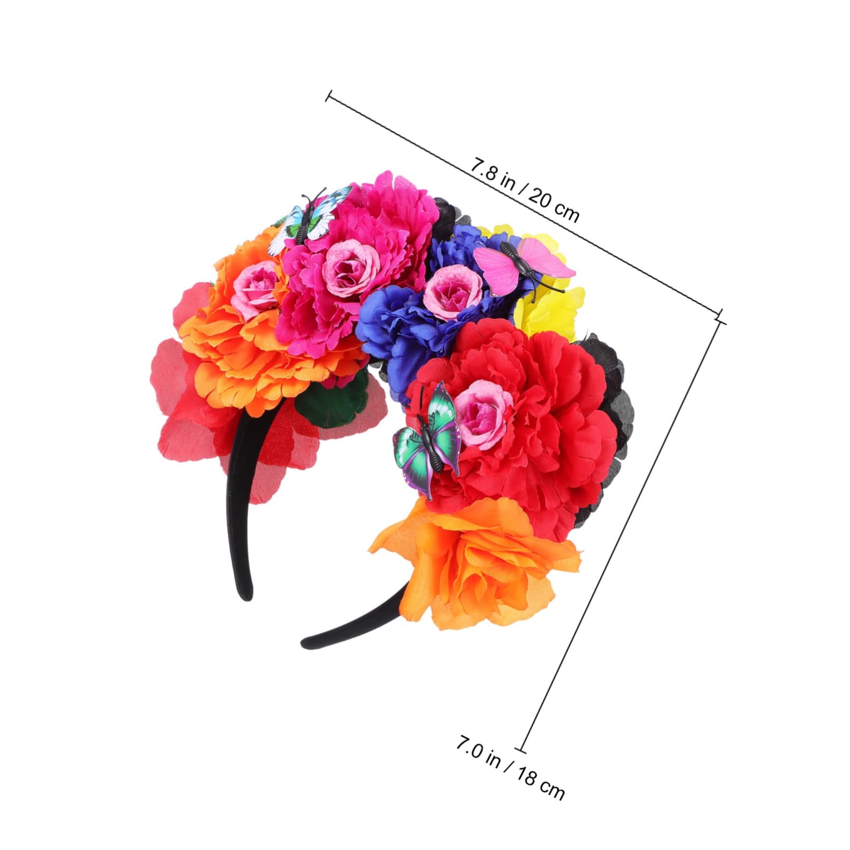 Diadema de Flores de Plástico para Mujer y Damas de Honor