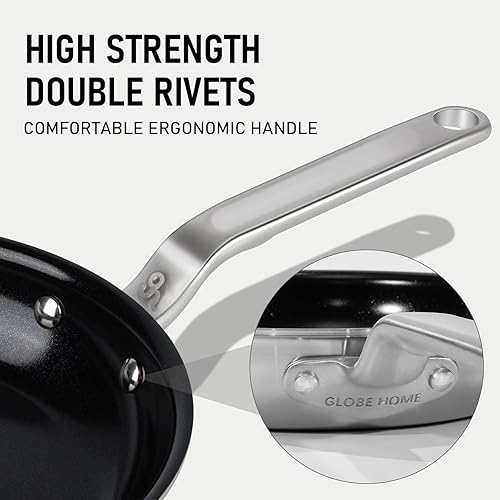 Miniatura 7 de Sartén antiadherente de acero inoxidable de 10 pulgadas, apta para horno e inducción