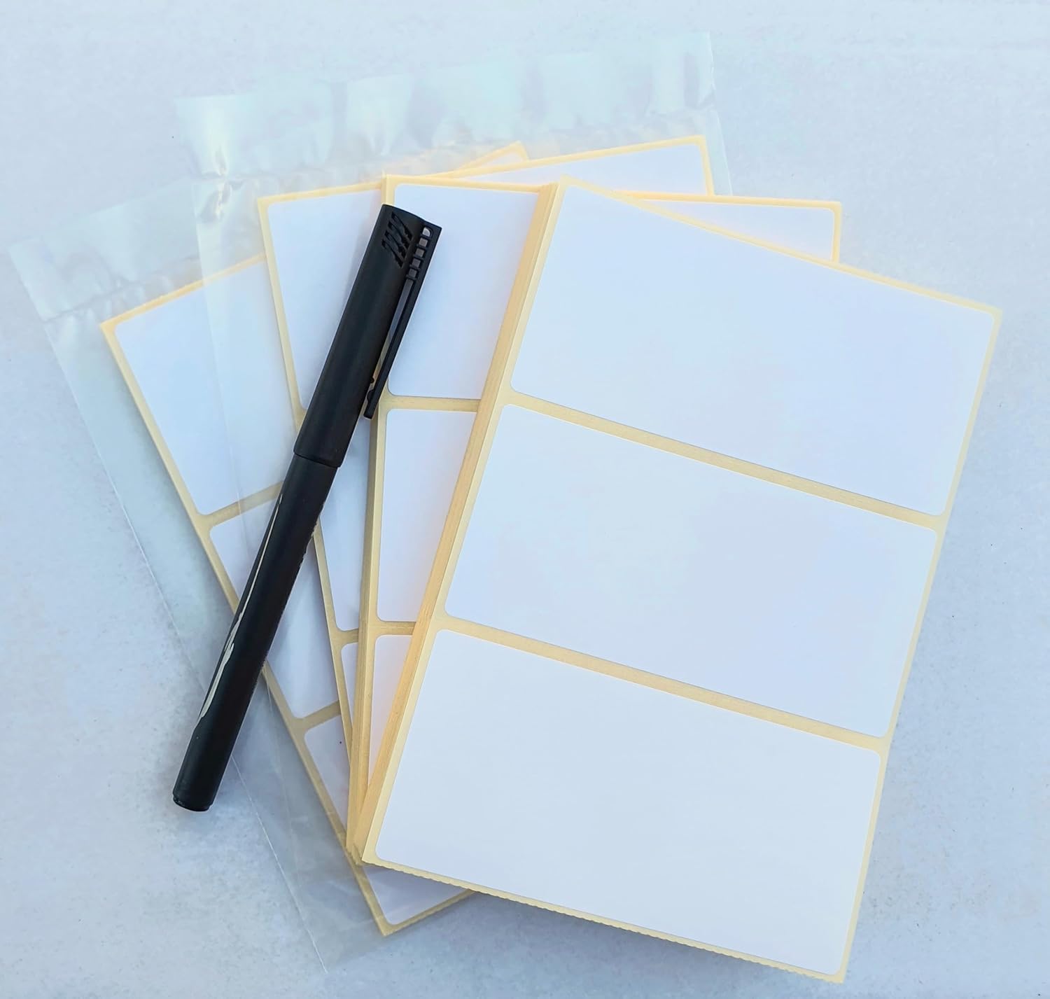 120 etiquetas adhesivas grandes blancas lisas para franqueo, 100 x 75 mm, 4 x 3 pulgadas, etiquetas autoadhesivas en blanco para direcciones