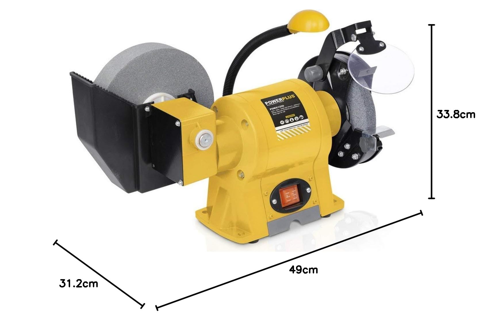 POWER plus POWX1250 - Esmeriladora 350w 150/200 mm, Multicolor