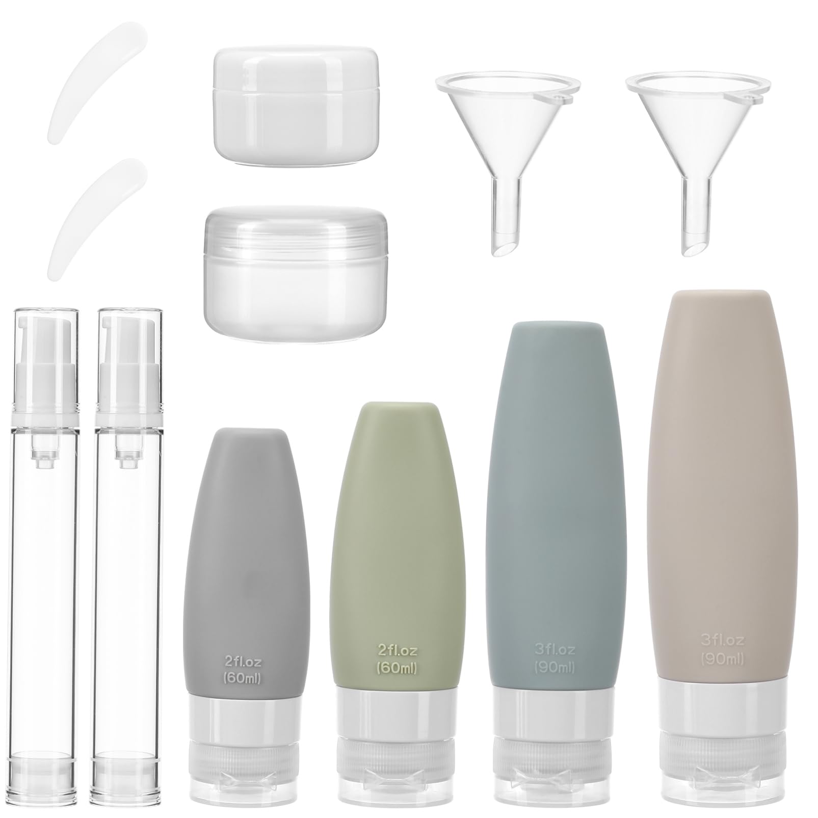 FOMIYES 5 Set Di Flaconi Da Viaggio in Silicone Per Articoli Da Toeletta Dispenser Per Shampoo E Ricaricabili Contenitori Portatili A Prova Di Perdite Formato Da Viaggio