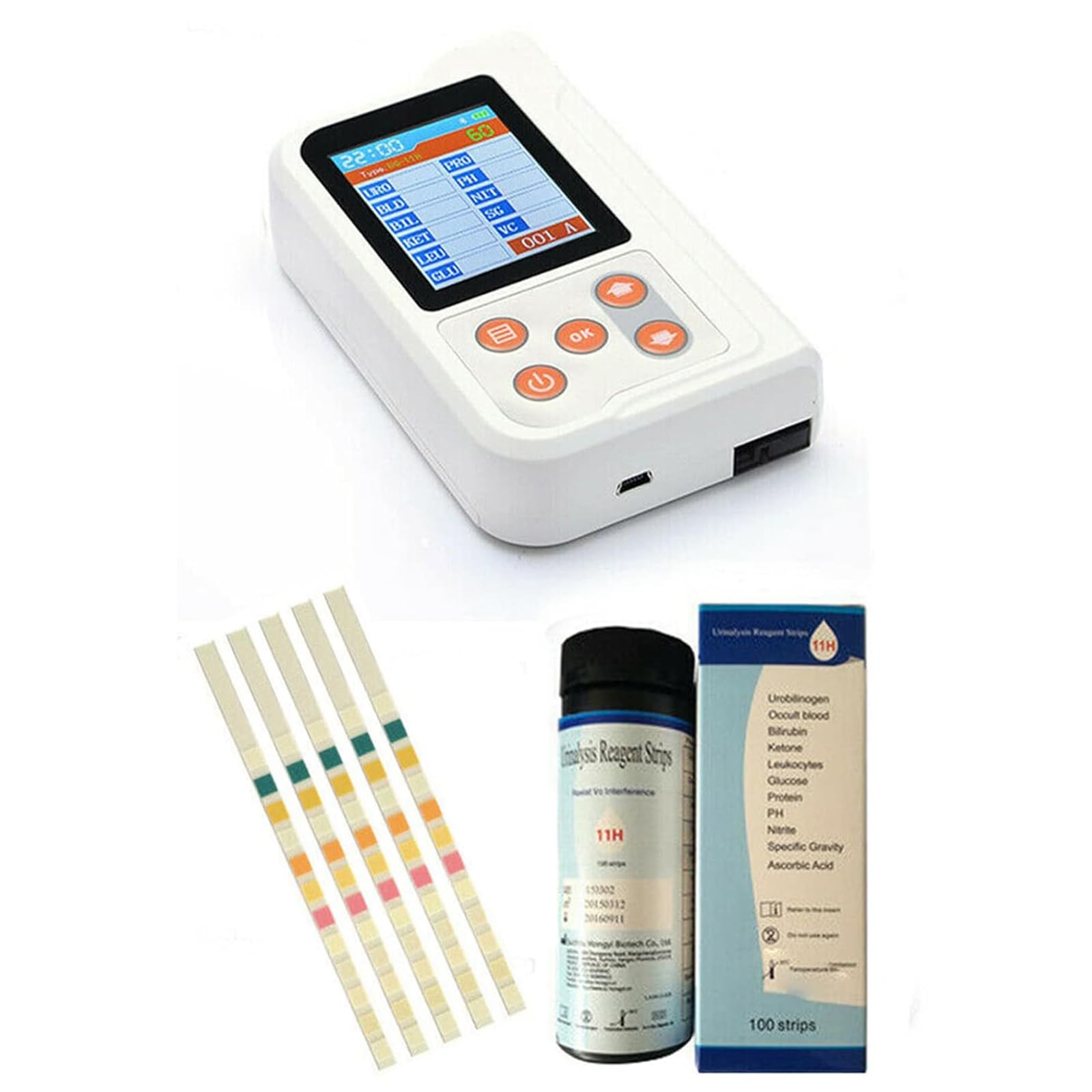 Analizador De Orina Digital, Analizador De Orina Portátil Con Tiras Reactivas De PH, 11 Instrumentos De Prueba Y Análisis De Orina De Rutina, Para Hospitales, Clínicas Y Hogares