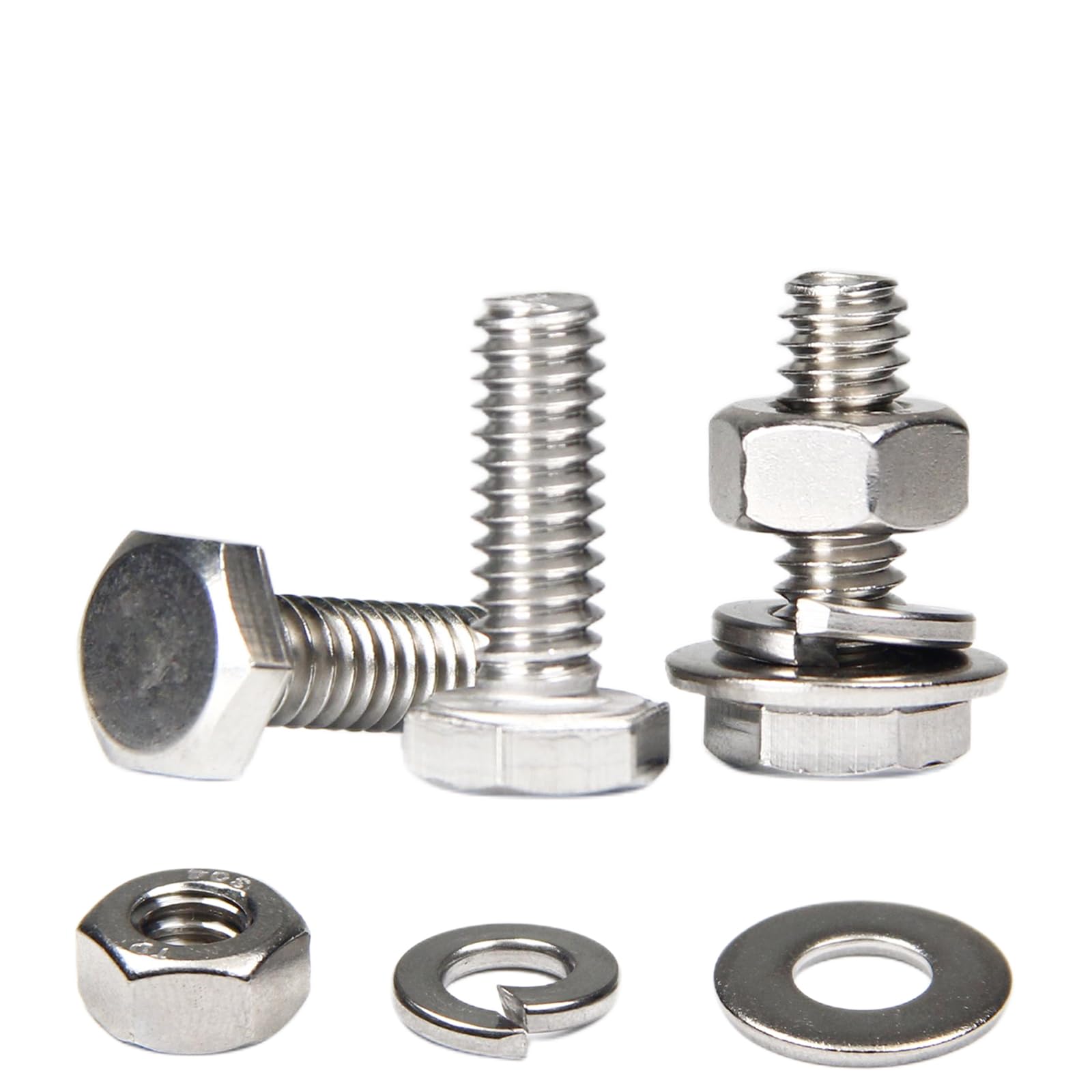 Stainless Steel Hex Bolts - 20 Sets 1/4-20 -17