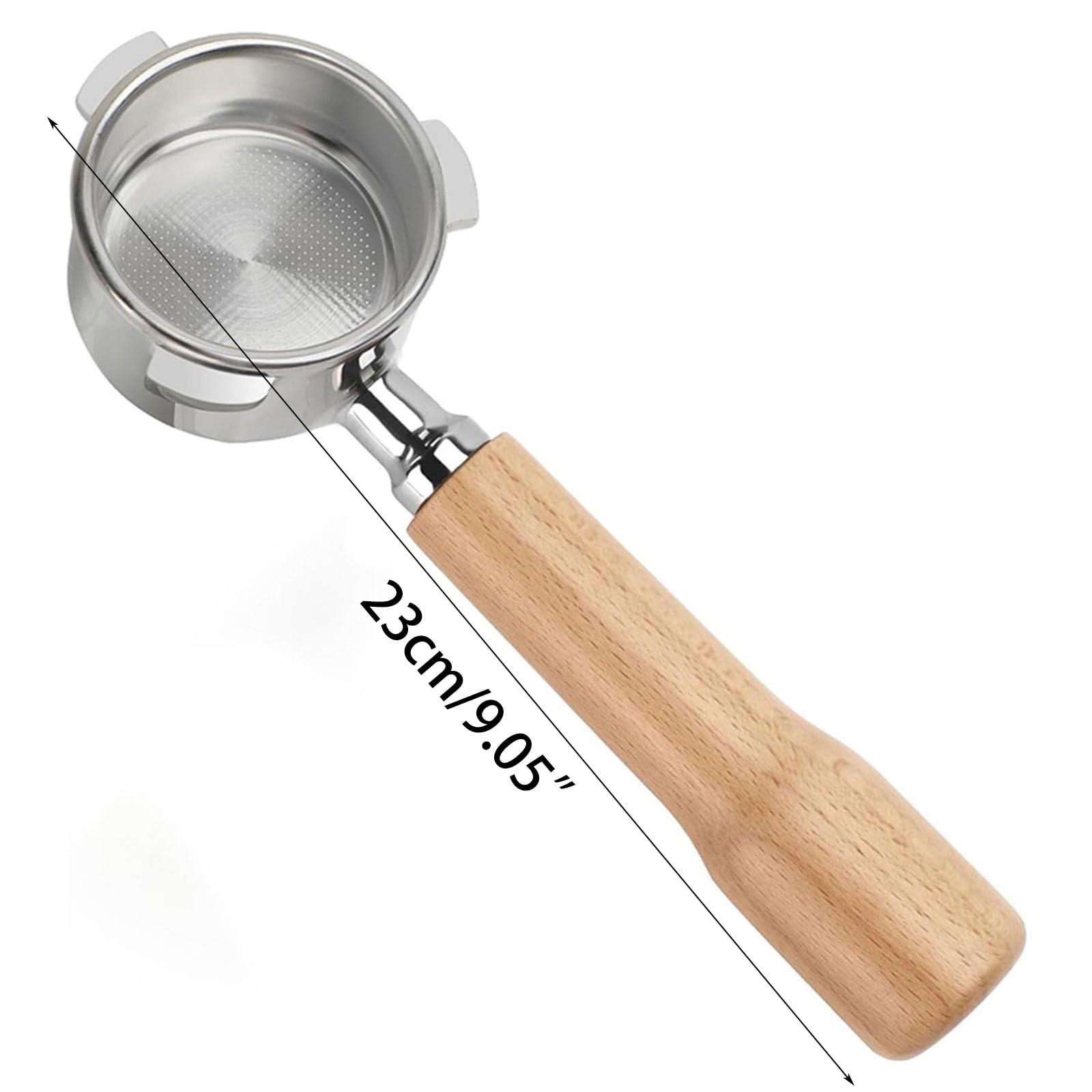 Portafiltro de café de 51 mm, portafiltro sin fondo, mango de máquina de café, repuesto para máquina de café