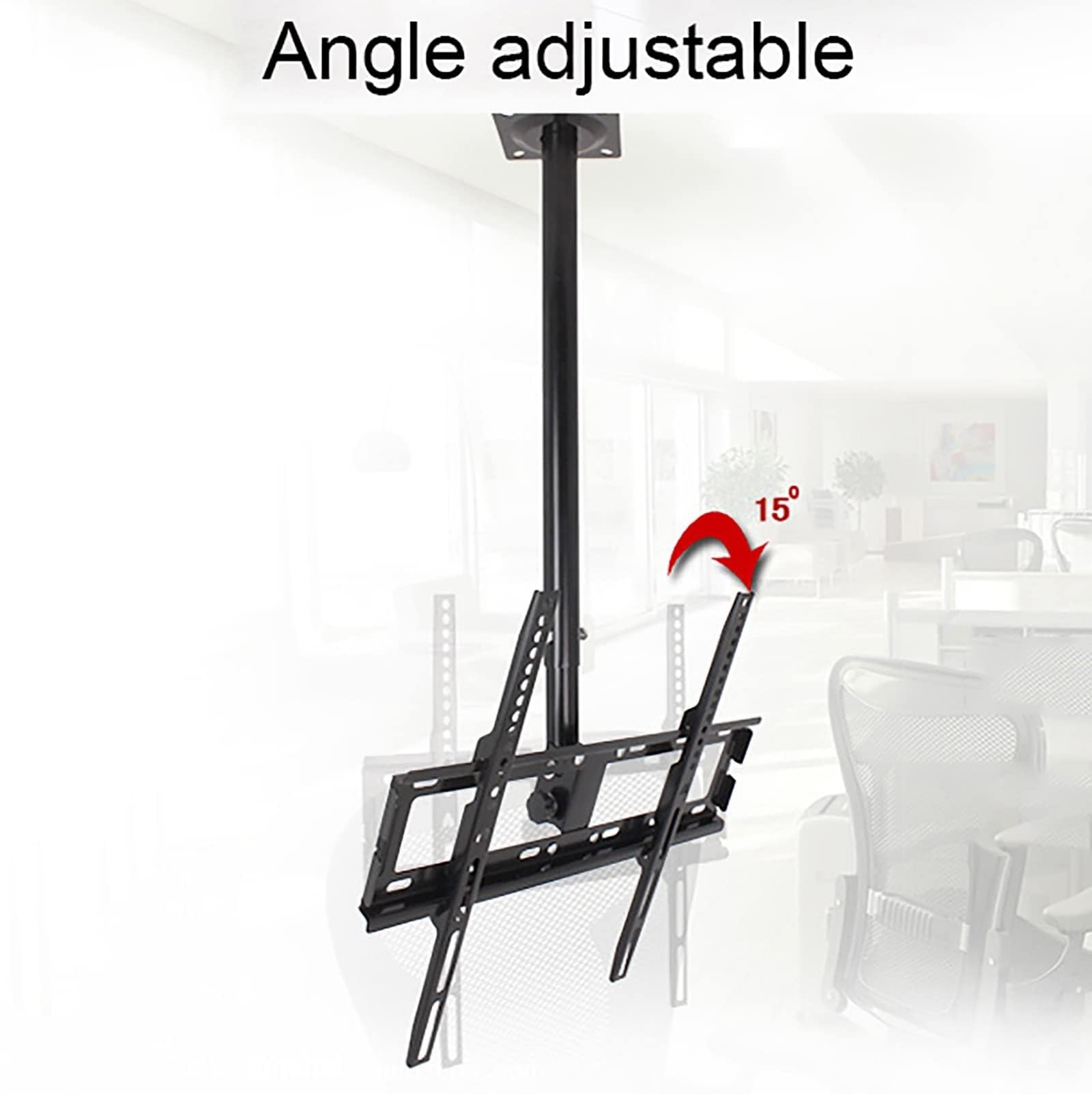 Supporto TV regolabile per schermi piatti da 32 a 55 pollici, carico massimo 50 kg, VESA 400 x 400 mm, design versatile per casa o ufficio