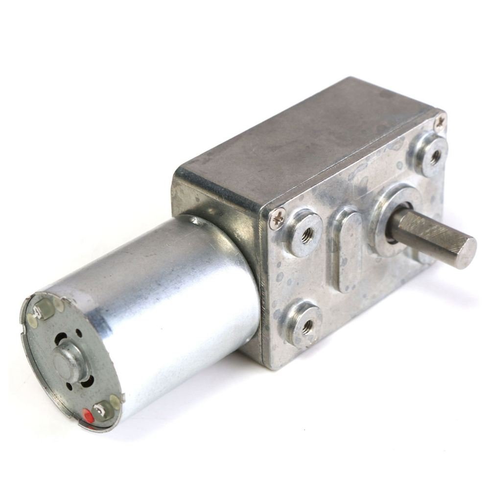 Uikdjgu Gw370 12V 6Rpm Reversible High Worm Geared Motor Torque Turbo Dc Motor 35A