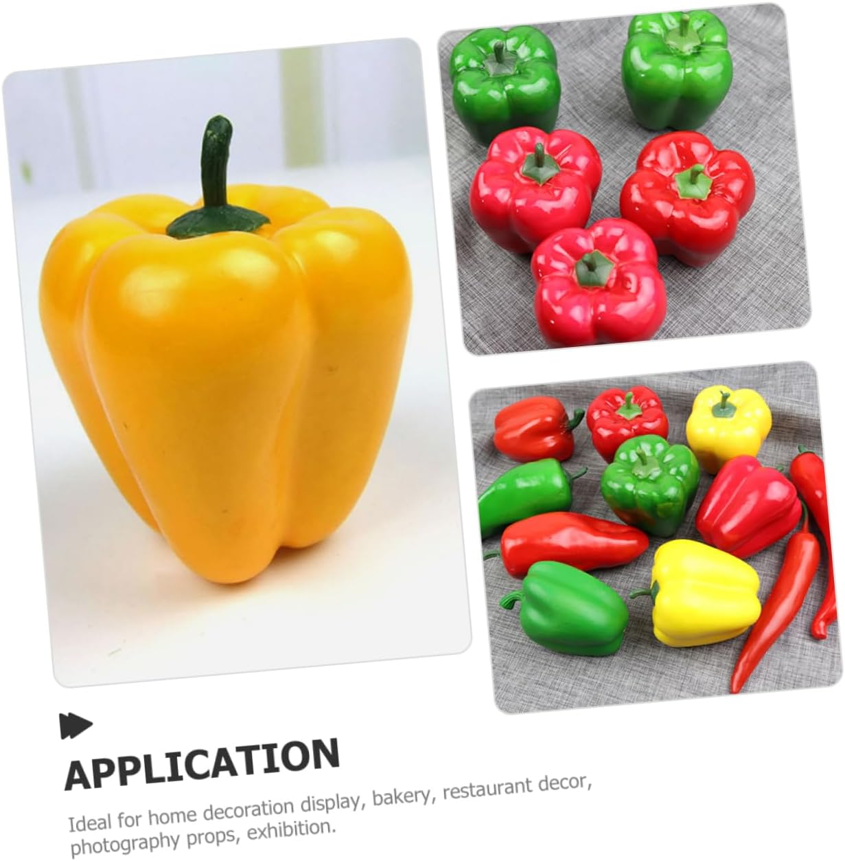 Mobestech 15pcs Artificial Chili Peppers Realistic Simulation Vegetable Props for Home Decor Photography Festivals and Art Displays for Kitchen and Party Decoration