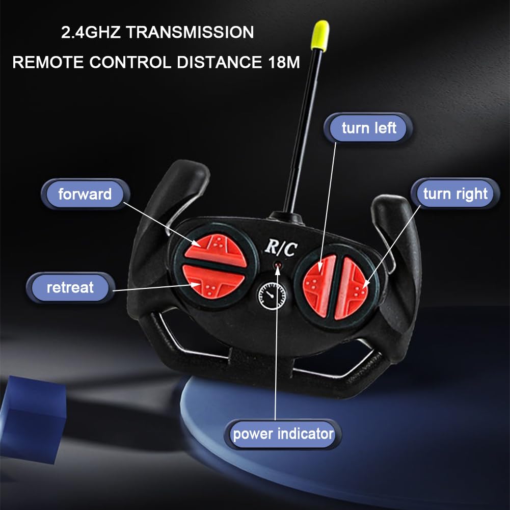 HATFRYF Remote Control Drift Cars, Black Remote Control Vehicle, Cool RC Drift Race Cars, Kids RC Drift Car - Image 4
