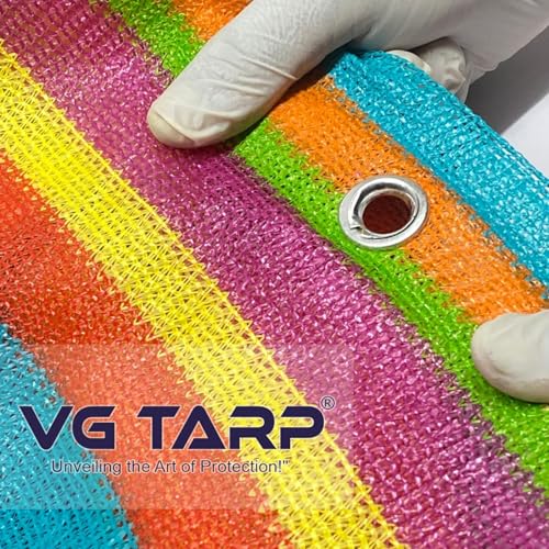 Image of Multicolor Shade Net 50% UV Protected for Terrace, Garden, Greenhouse & Balcony | Durable Sun Protection Net for Plants | Size 10FTX15FT (Color May Vary)