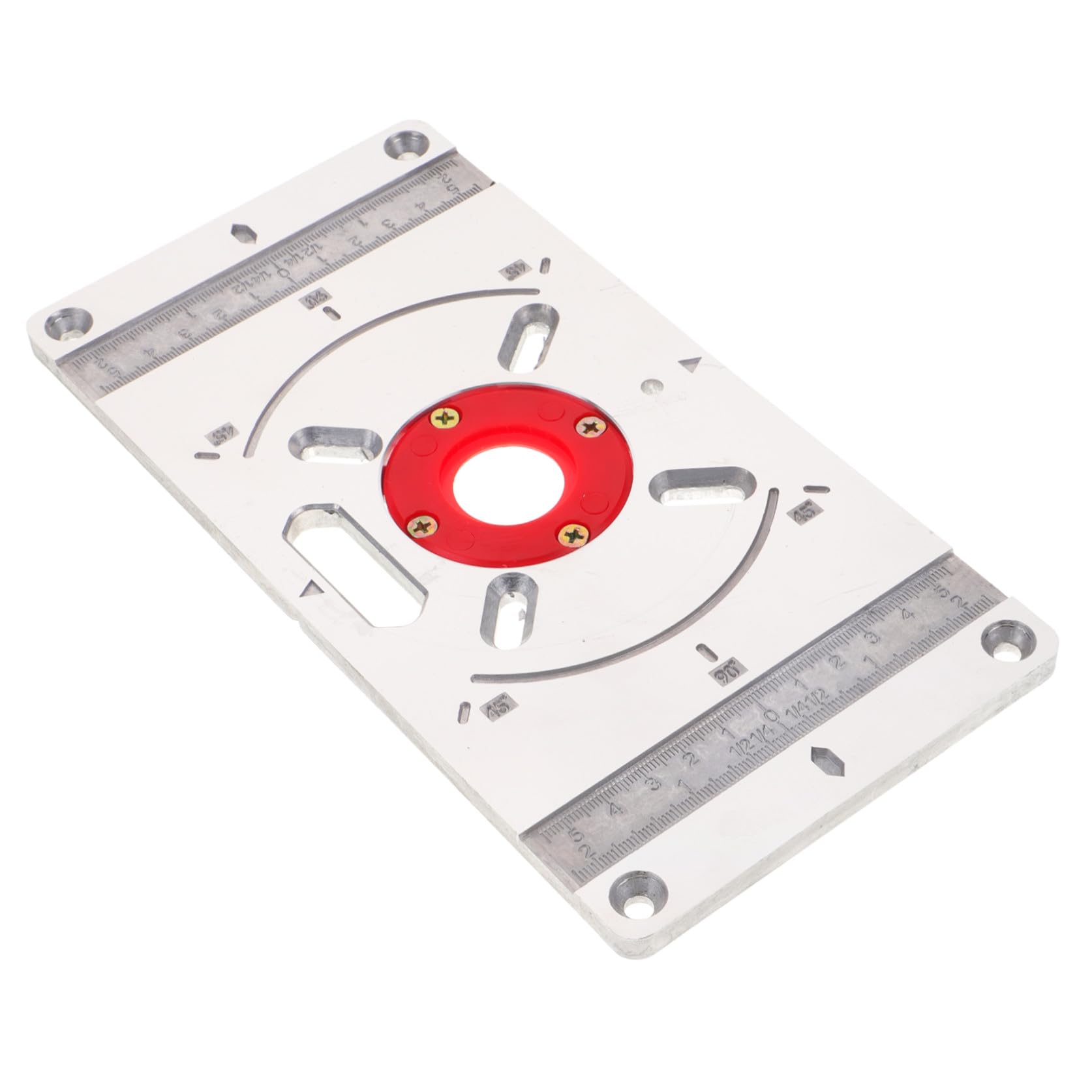 Piastra Router Inserto Argento in Metallo e Plastica per Lavorazione Legno