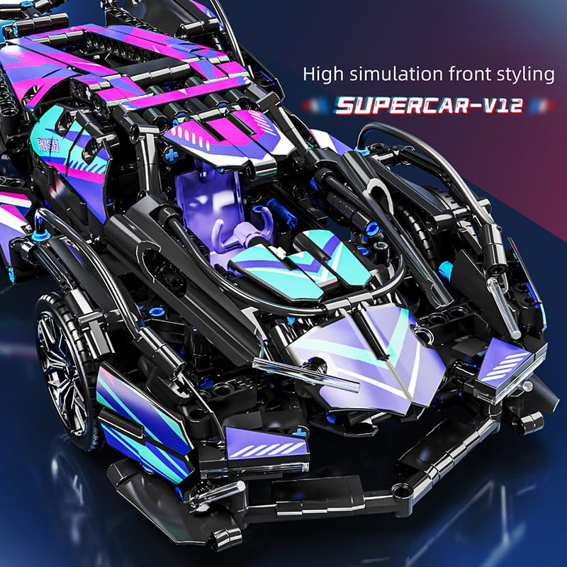 KeKeDuo Racing Car Model Building Set, Supercar Model Engineering Toy - Image 3