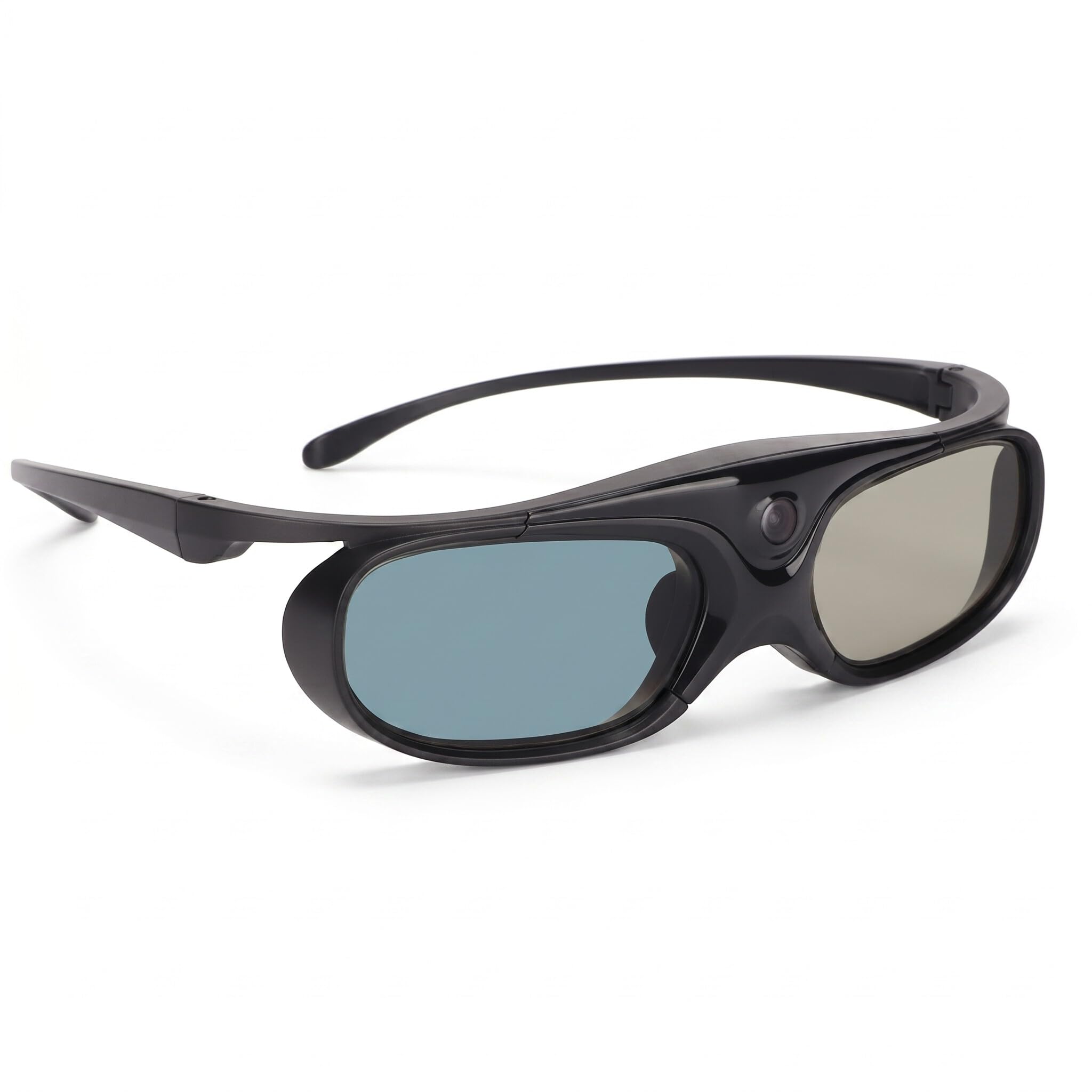 Occhiali 3D DLP, Occhiali LCD 1080P 144Hz Occhiali DLP-Link Attivi con Otturatore 3D Ricaricabili con Ampio Angolo di Visualizzazione 178 ° Batteria Ricaricabile Occhiali con Otturatore 3D(Nero)