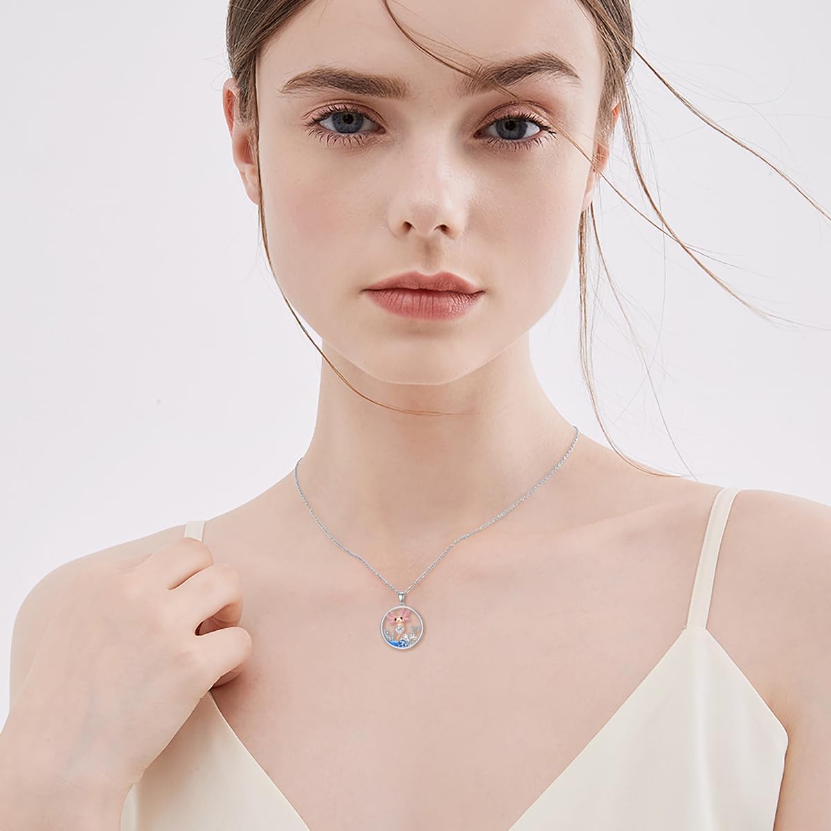 LONAGO Axolotl Necklace Sterling Silver Mexican Axolotl Pendant Necklaces Gift for Women - Image 4