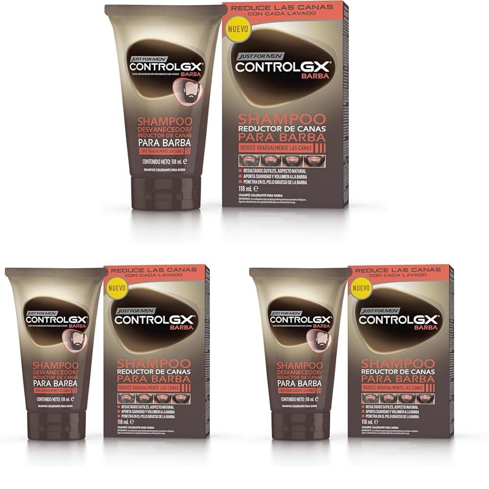 Just For Men Control GX Champú Y Acondicionador para Canas Hombre, Reduce Las Canas Gradualmente en Cada Lavado, Para Todos Los Tonos, 118ml — view 4
