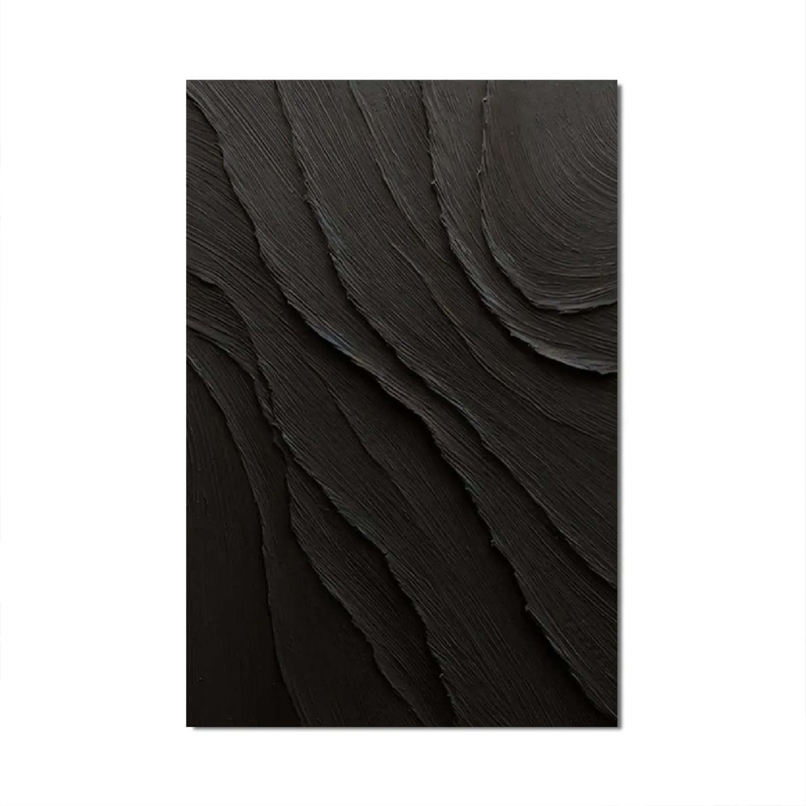18meng Art Leinwand Bilder WandAbstrakt Schwarz 200x100 cm Leinwandbilder auf leinwand Modern XXL Groß Minimalistische Wandkunst Bilder für Wohnzimmer Schlafzimmer Wanddeko Bilder No Framed