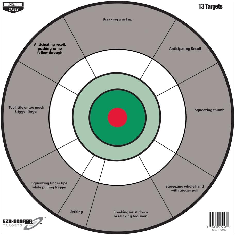 Birchwood Casey Eze-Scorer, 12" Brilliant White, Simple and Effective Sight in Targets