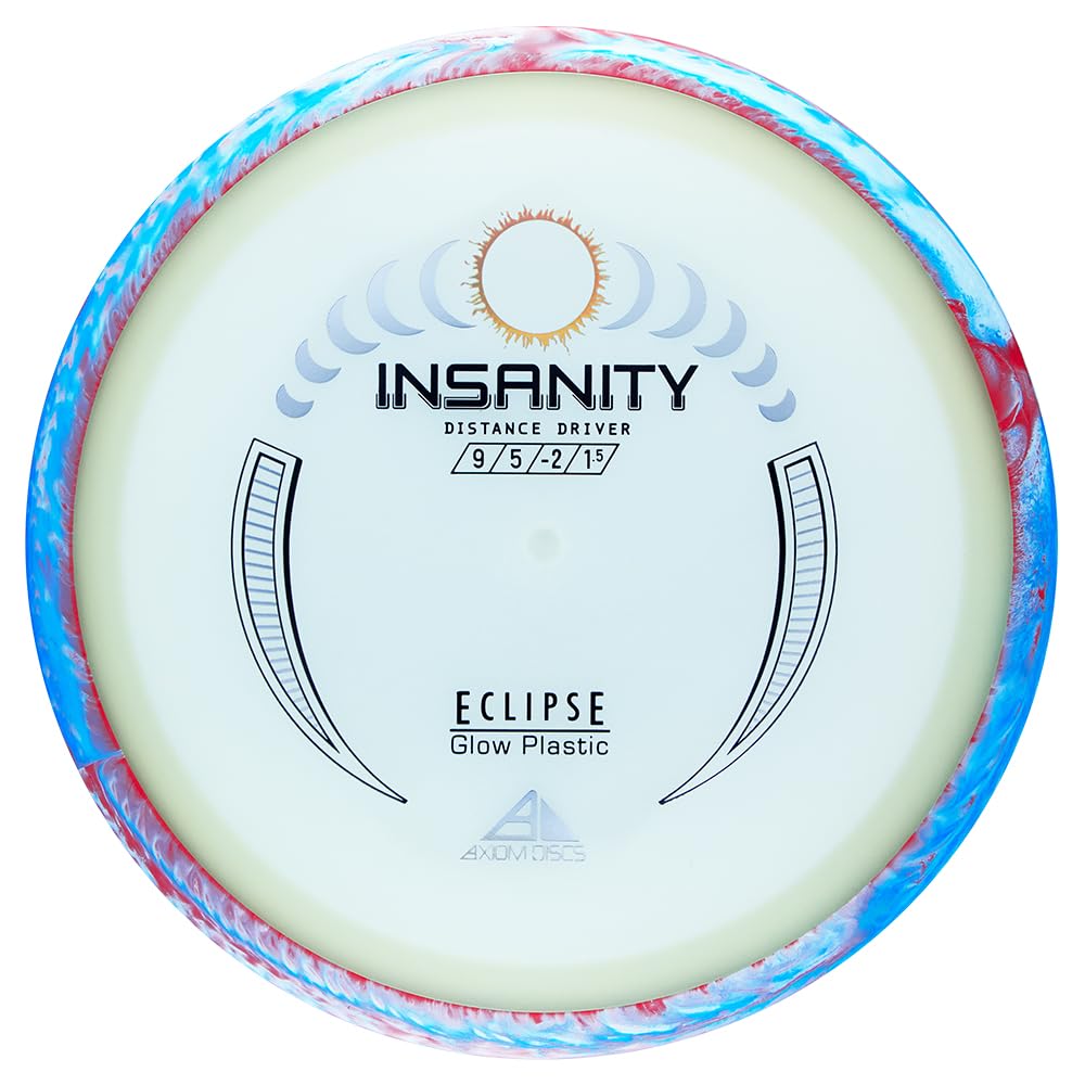 Axiom Discs Eclipse Glow 2.0 Insanity Disc Golf Distance Driver (Colors May Vary)