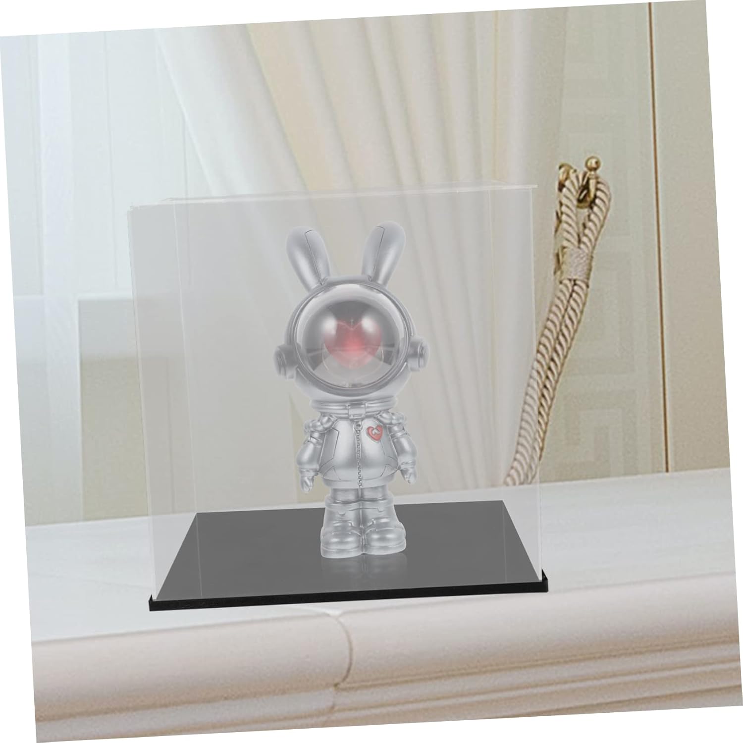 Tabletop Basketball Display Case Thick Acrylic Holder for Sports Memorabilia Compact Basketball Showcase Box for Home and Office Use Protects Against Damage