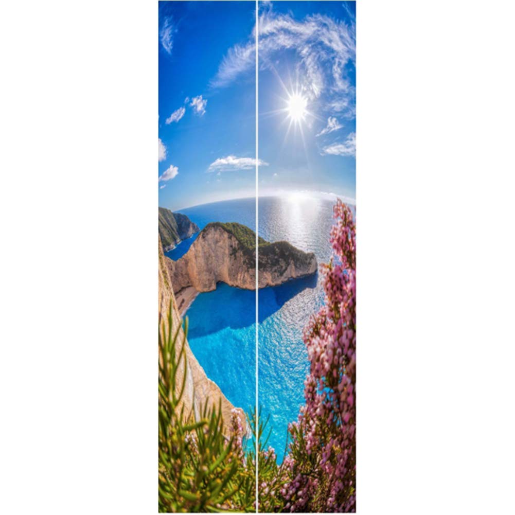 Sticker mural papier peint FEIFAN stickers muraux salon porte motif 3D 008