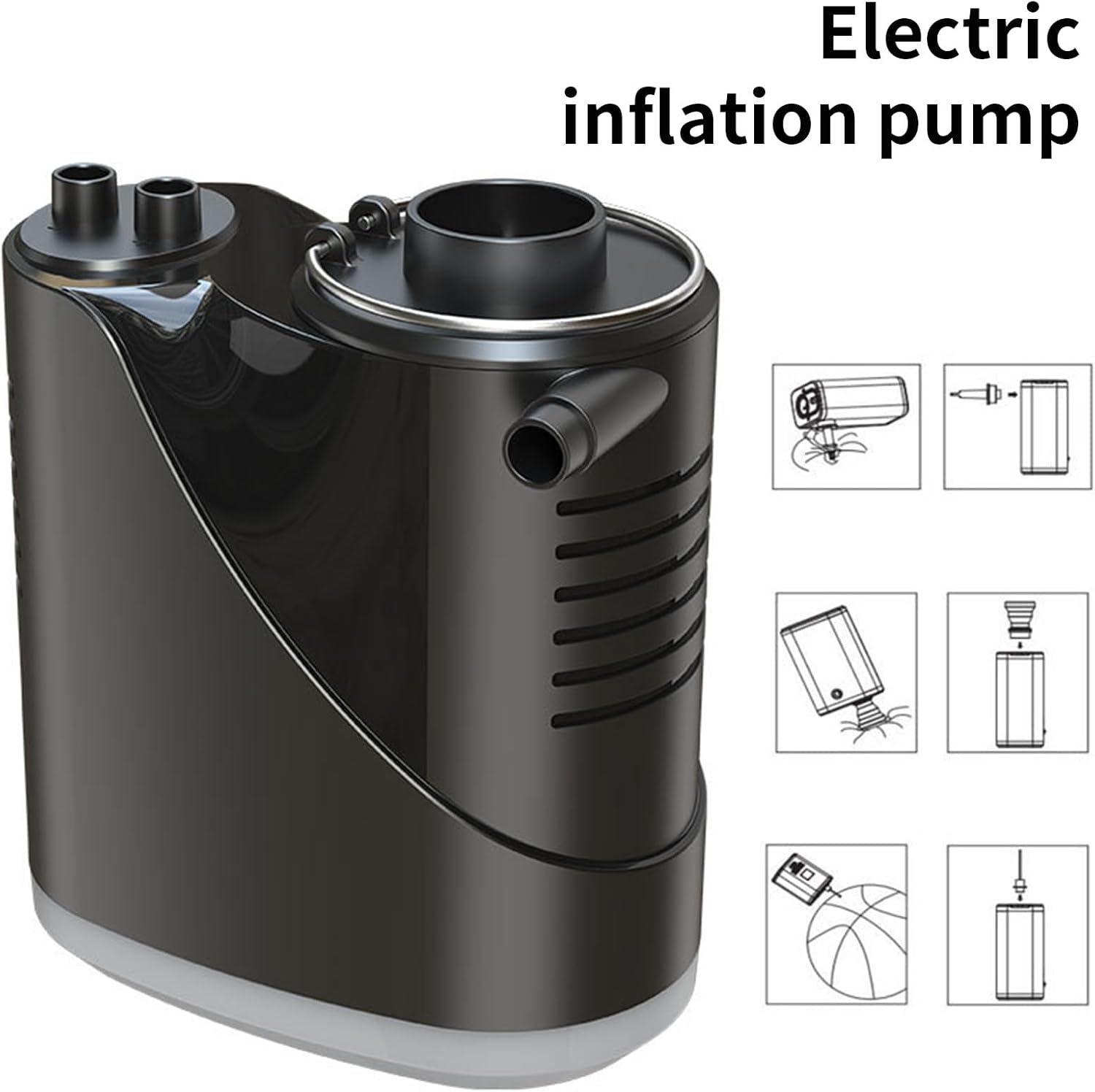 Efficient USB Rechargeable Air Pumps Inflatable Deflator Pumps 2000mAh Battery for Inflating Mattresses and Swim Rings Portable Inflators