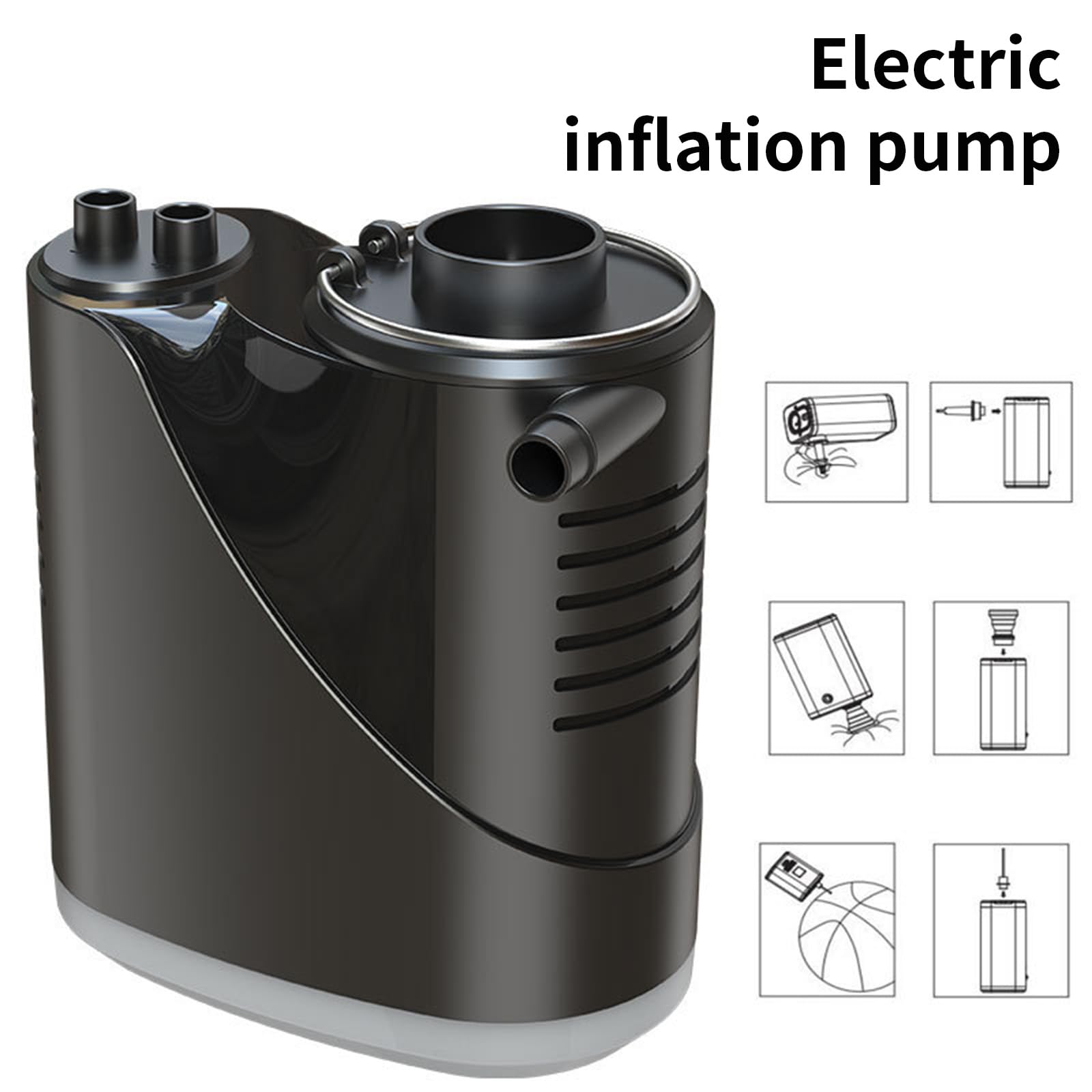 Pompe di aria elettriche portatili USB Ricaricabili 2000mAh Batteria Gonfiabile Deflator Pompe per Campeggio e Spiaggia Escursioni