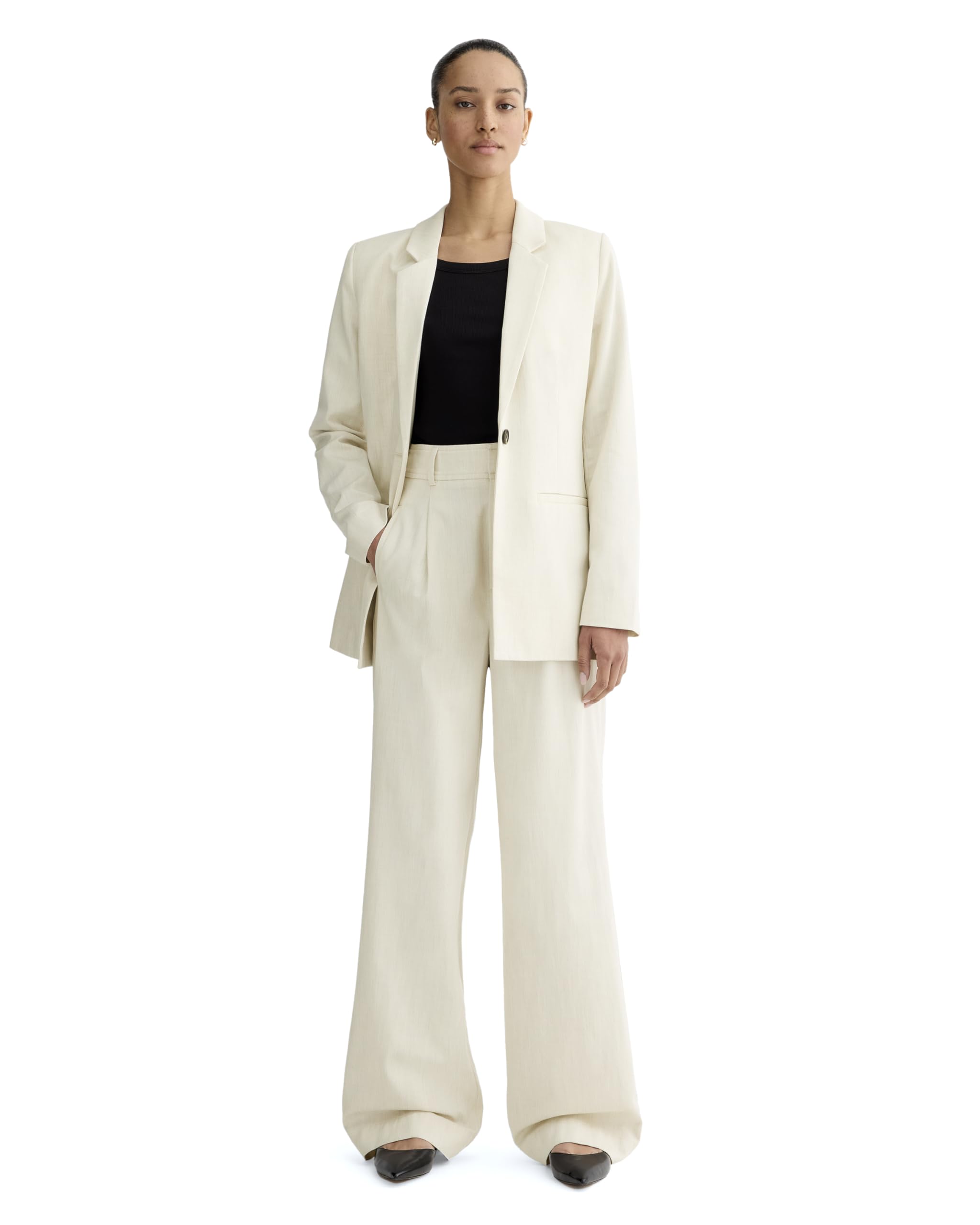 Everlane Women's The Draper Pleated Pant in Buttersmooth