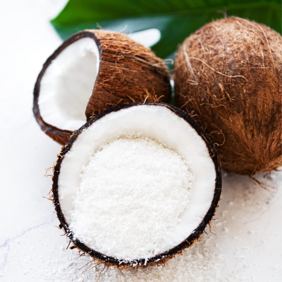 IDDA Herbal Coco Desecado 1kg, Pulpa de Coco Cruda Rallada para Hornear, Repostería y Postres