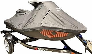 GEARS Sea-Doo Spark 3 Up Cover for Models 2016, 2017, 2018, 2019, 2020, 2021, 2021, 2023 (Also Fits Spark Trixx) | Water-Resistant Storage & Trailering PWC Cover | LinQ & Speed Tie Mooring Compatible