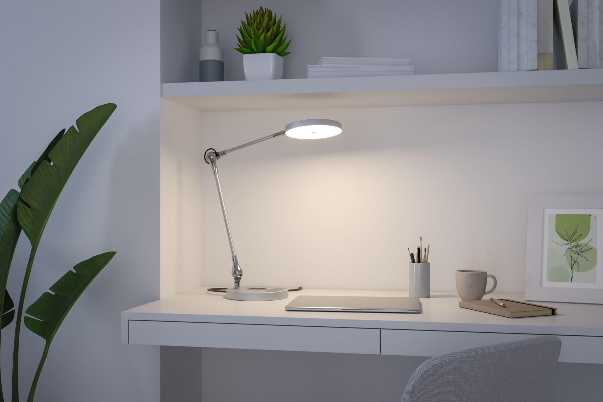 Paulmann LED Schreibtischleuchte Numis White Switch 1000lm 11W Silber 78014