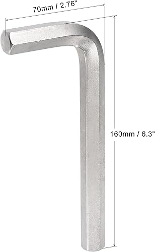Miniatura 22 de uxcell Llave hexagonal de 1/4", herramienta de reparación CR-V en forma de L