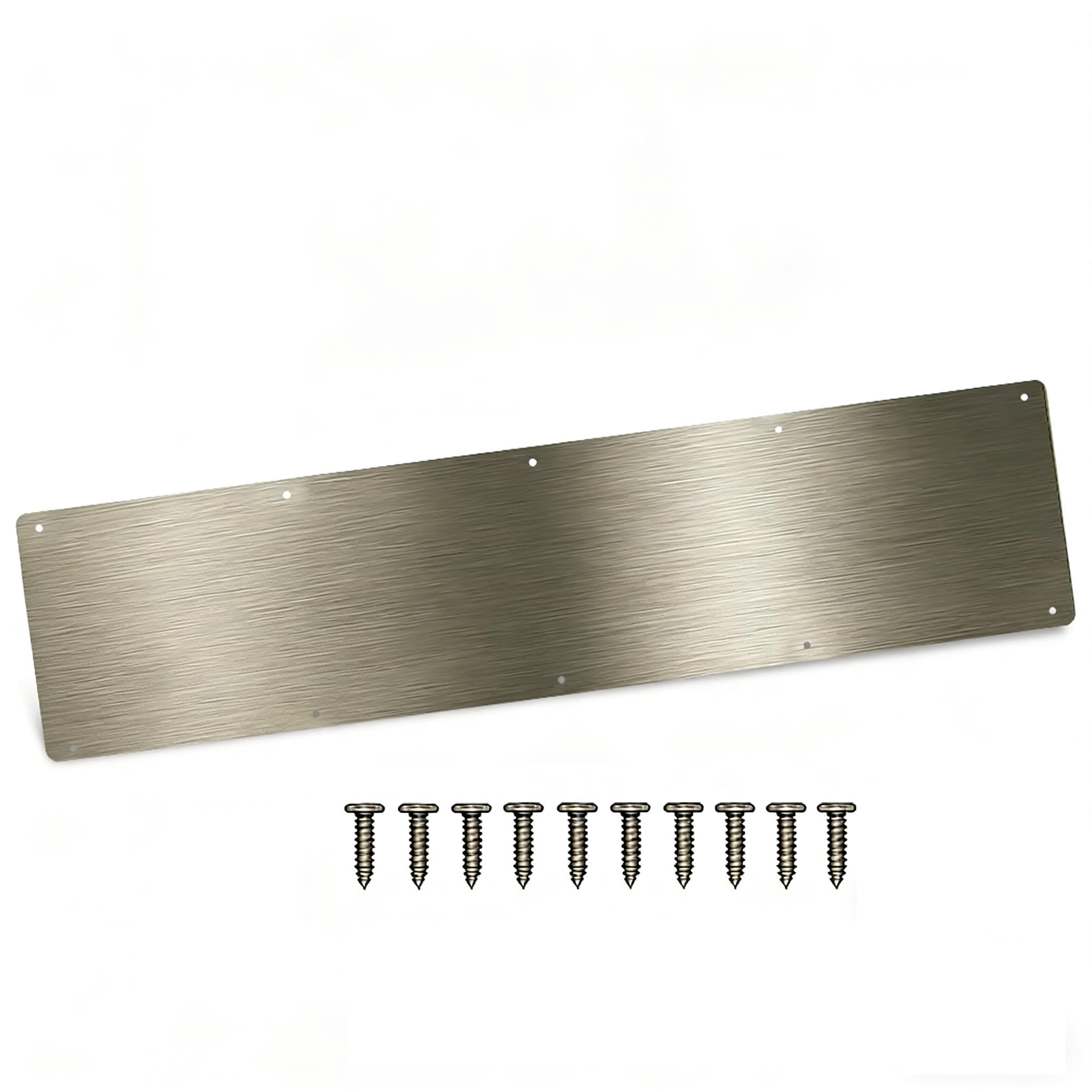 Door Kick Plate, Metal Kickplate for Bottom of Door,6x34" Aluminum Metal Plate Rounded Corners for 36" Interior Exterior Doors (Brushed Bronze)