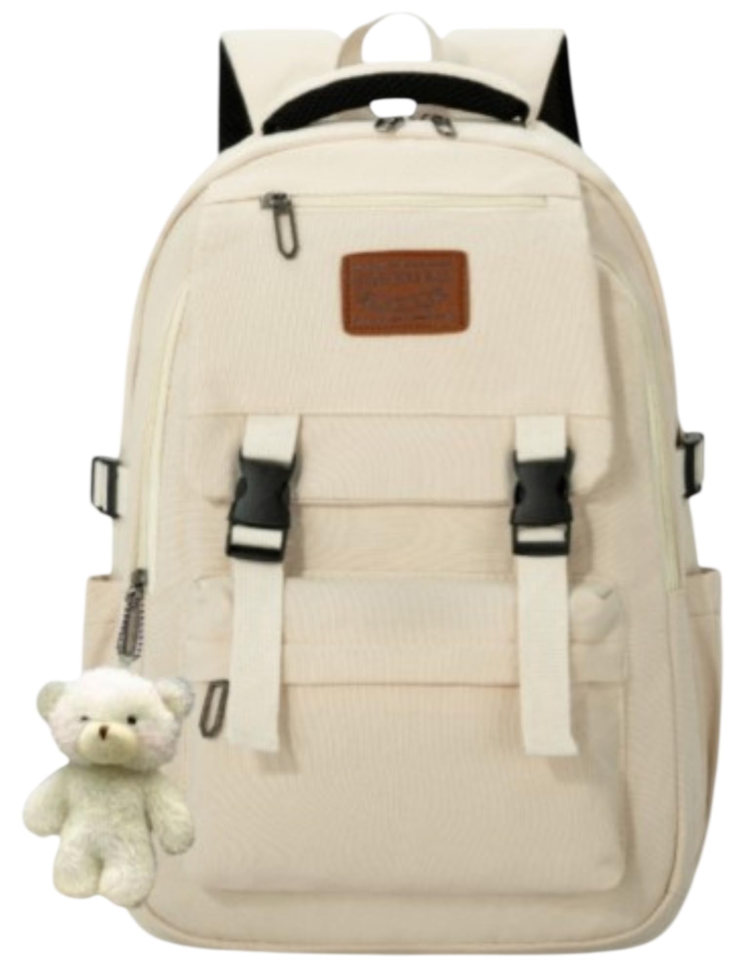 30 Litre Korean Style School Bag Water-Resistant Laptop & Travel Backpack - Unisex Large 18 Inches Multipurpose Student Backpack for Boys & Girls, Men & Women; Black-image-41