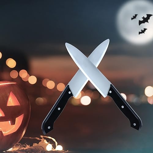 Miniatura 2 de Knife Prop,2PCS Halloween Knife Prop Fake Knife with Fake Blood Knife Mold Plastic Toy, Classic Knife Prop for Rave Party, Cosplay Silver