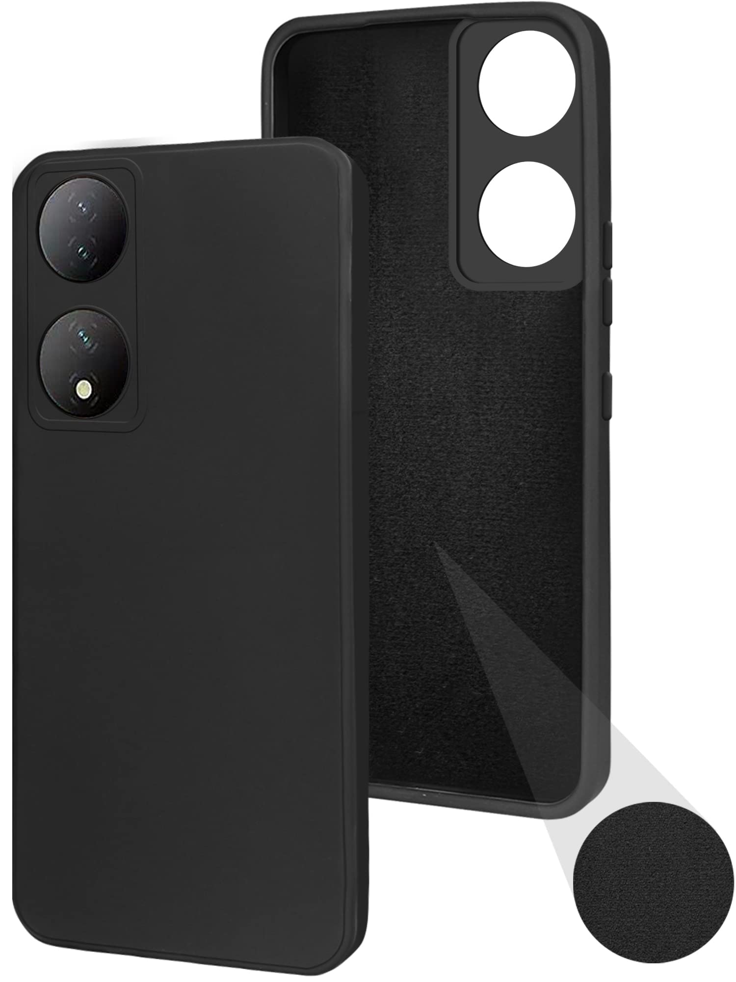 Jkobi Back Cover Case for Vivo T2 (India) (Matte Finish Silicone with Inside Fiber Cloth |Black) (B0C396KX9L) Amazon Price History, Amazon Price Tracker