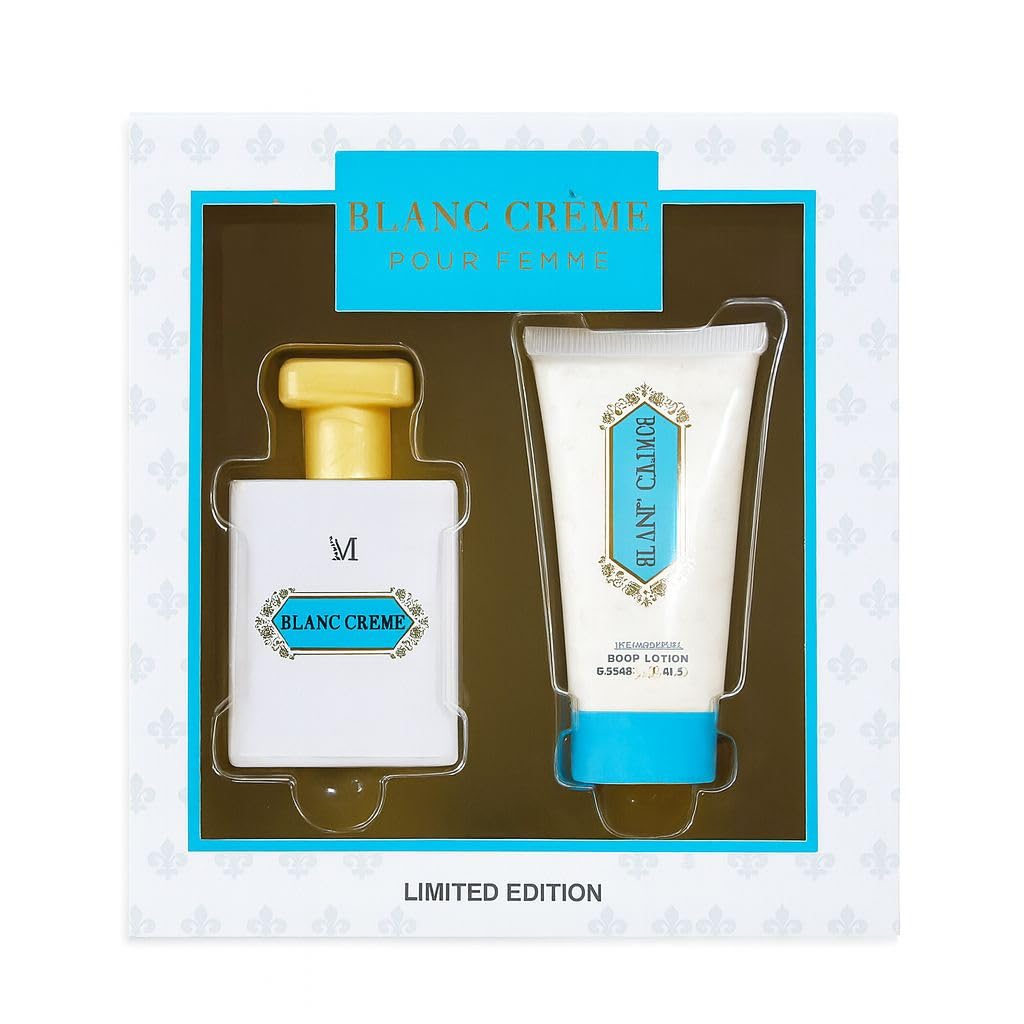 Cofanetto Profumo Donna Latte Bianco con Eau de Parfum + Crema Corpo Idratante – Fragranza Avvolgente Dolce e Cremosa – Idea Regalo Elegante