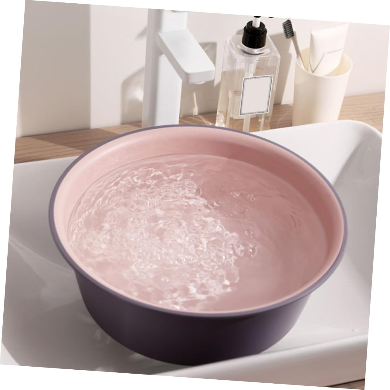 Vasca per Pediluvio Rotonda in Pp Resistente, Design Versatile e Facile da Pulire, per Momenti di Benessere Domestico e Lavaggio Piedi Rilassante