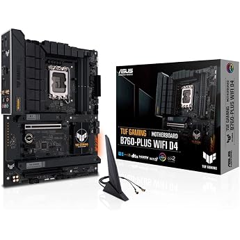 ASUS TUF GAMING B760-PLUS WIFI D4 intel 14th/13th/12th Generation CPU Compatible with LGA1700 B760 DDR4 ATX Motherboard