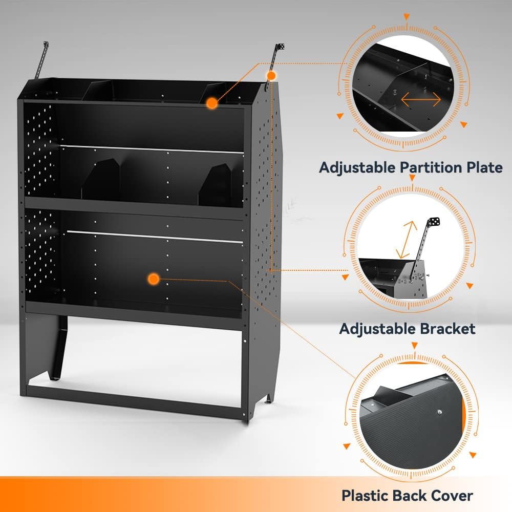 Work Van Accessories Steel Van Shelving System - Fits NV200