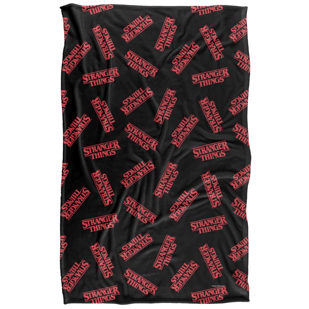 Plaid Stranger Things couverture polaire douce lit et canapé 91 x 147 cm