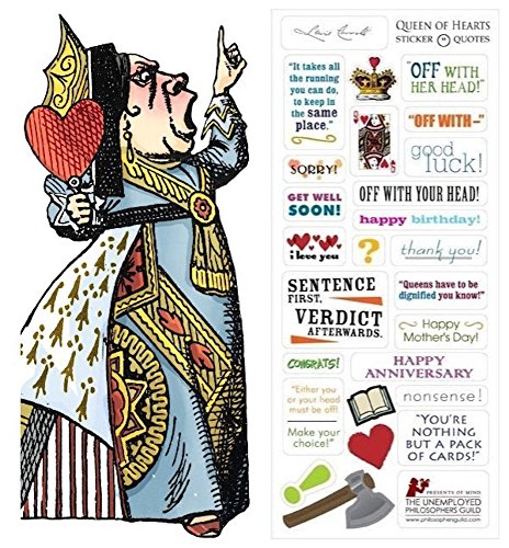 Lewis Caroll Wonderland Greeting Card Boxed Set - 8 Die Cut Silhouette Cards Cards With Envelopes, And 4 Sticker Sheets - Alice, Queen Of Hearts, Mad Hatter, And White Rabbit #TOP3