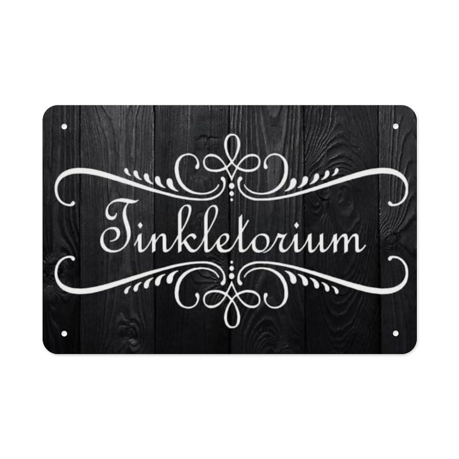 Peiyeety As Pic 8X12 Inch Metal Tin Sign - Tinkletorium Bathroom Door Sign, Rustic Farmhouse Wall Plaque For Home, Family Decor