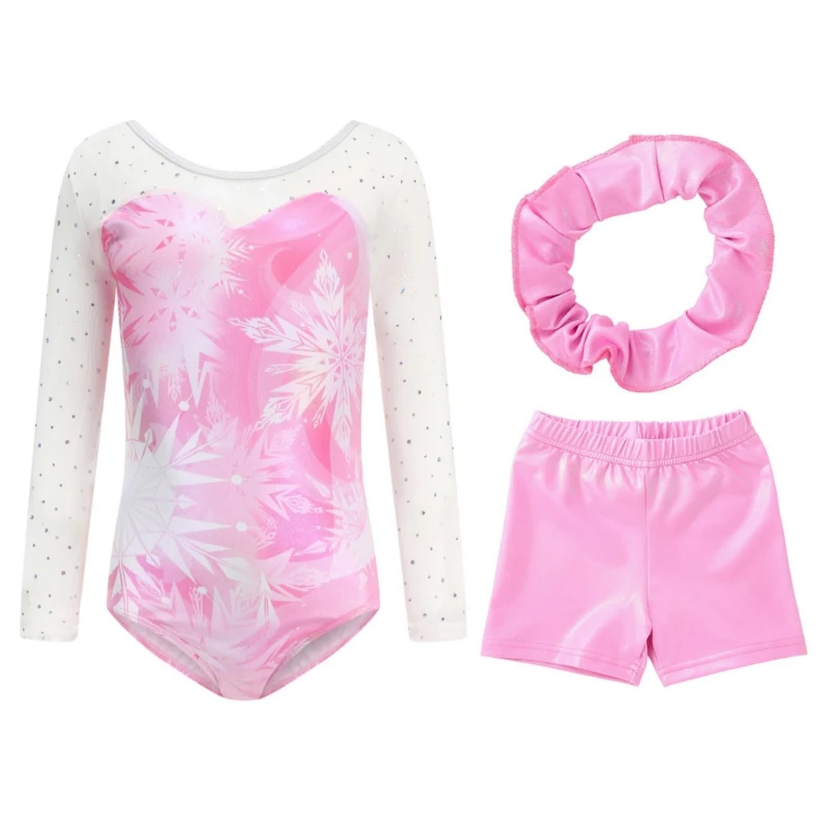 Body Ginnastica Bambina Body da Ginnastica for Bambina in Cotone con Cravatta for Bambini, for Balletto(P,8)
