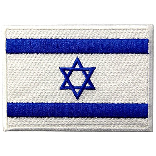 Israel Flag Embroidered Israeli National Emblem Jewish Star of David Iron On Sew On Patch