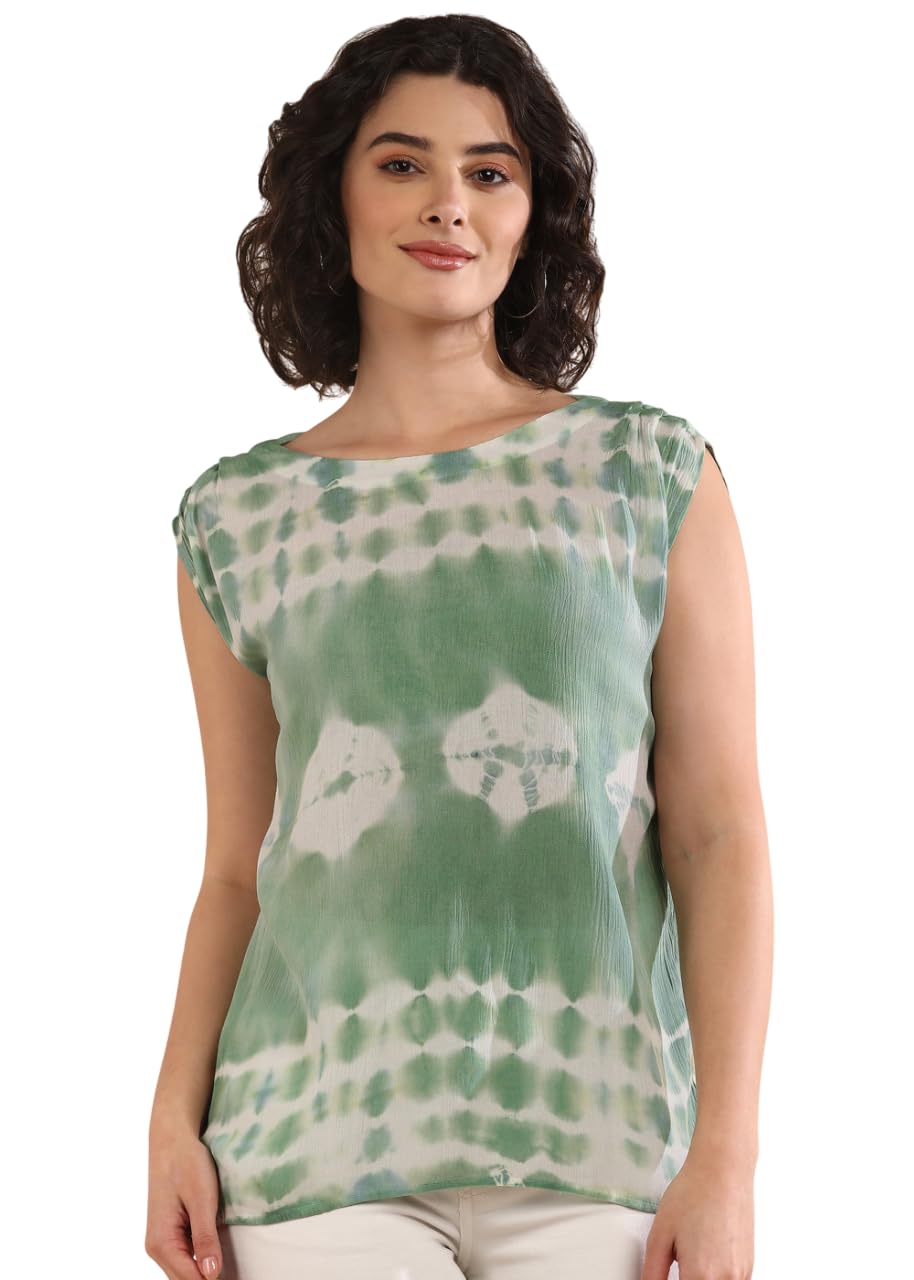 Tie-Dye Rayon Top for Women's Casual Wear-image-40