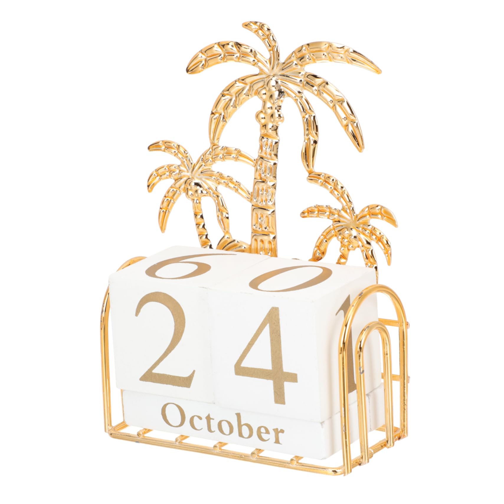 NUOBESTY 2 Pezzi Di Calendario Cubo Di Legno Decorativo Arte Calendario Da Tavolo Blocco Note Digitale Decorazione Naturale Blocco Conto Alla Rovescia