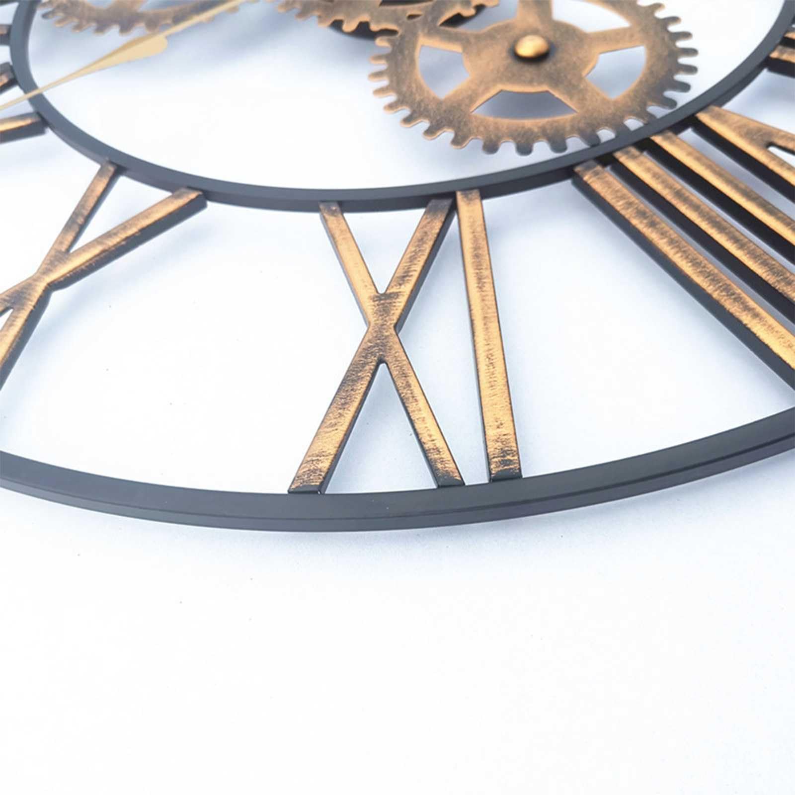 Reloj De Pared Estilo Industrial Retro Americano Hierro Metálico Roma Engranaje Reloj Cuarzo Sala Estar Decoración del Hogar