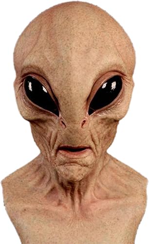 Máscara de alienígena de Halloween, máscara de simulación de alienígena aterradora, decoración de baile de graduación de