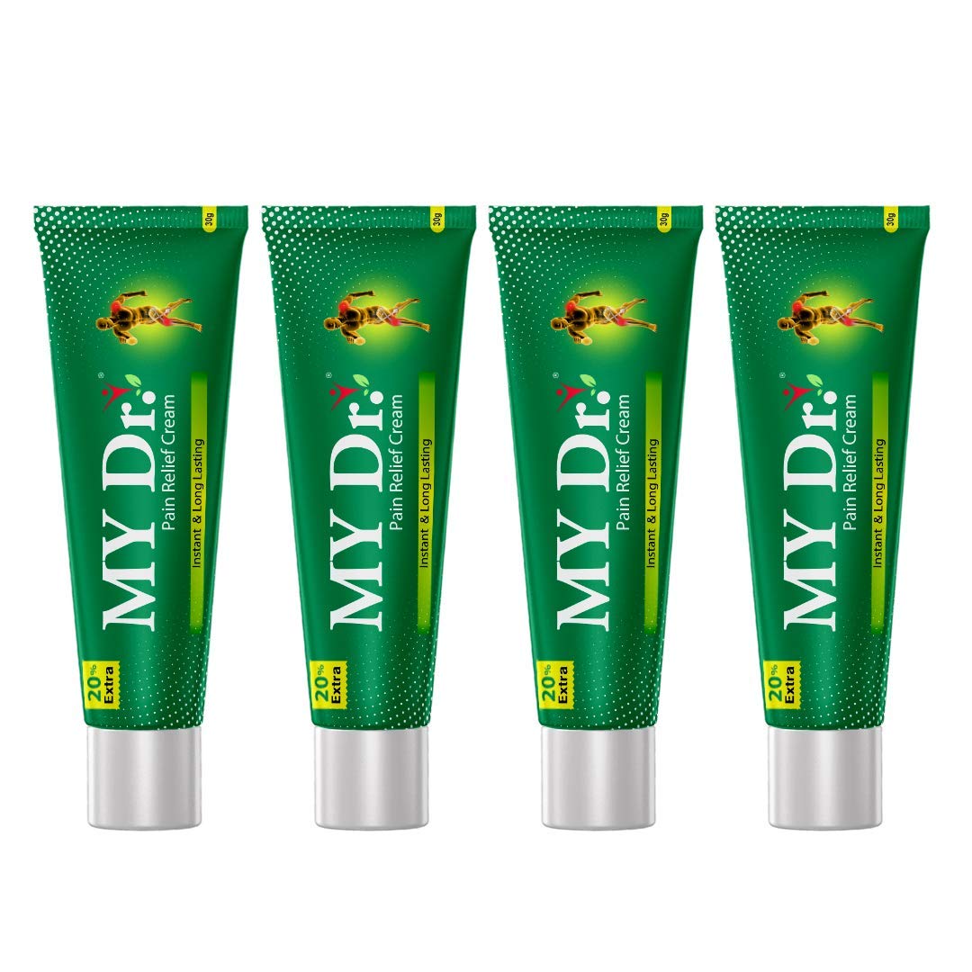 My Dr. Pain Oil Relief Cream 60g (50g + 10g Free) - Pack of 4 - Relieves Back and Joint s - Non-Sticky, Stain-Free and Fast Absorption