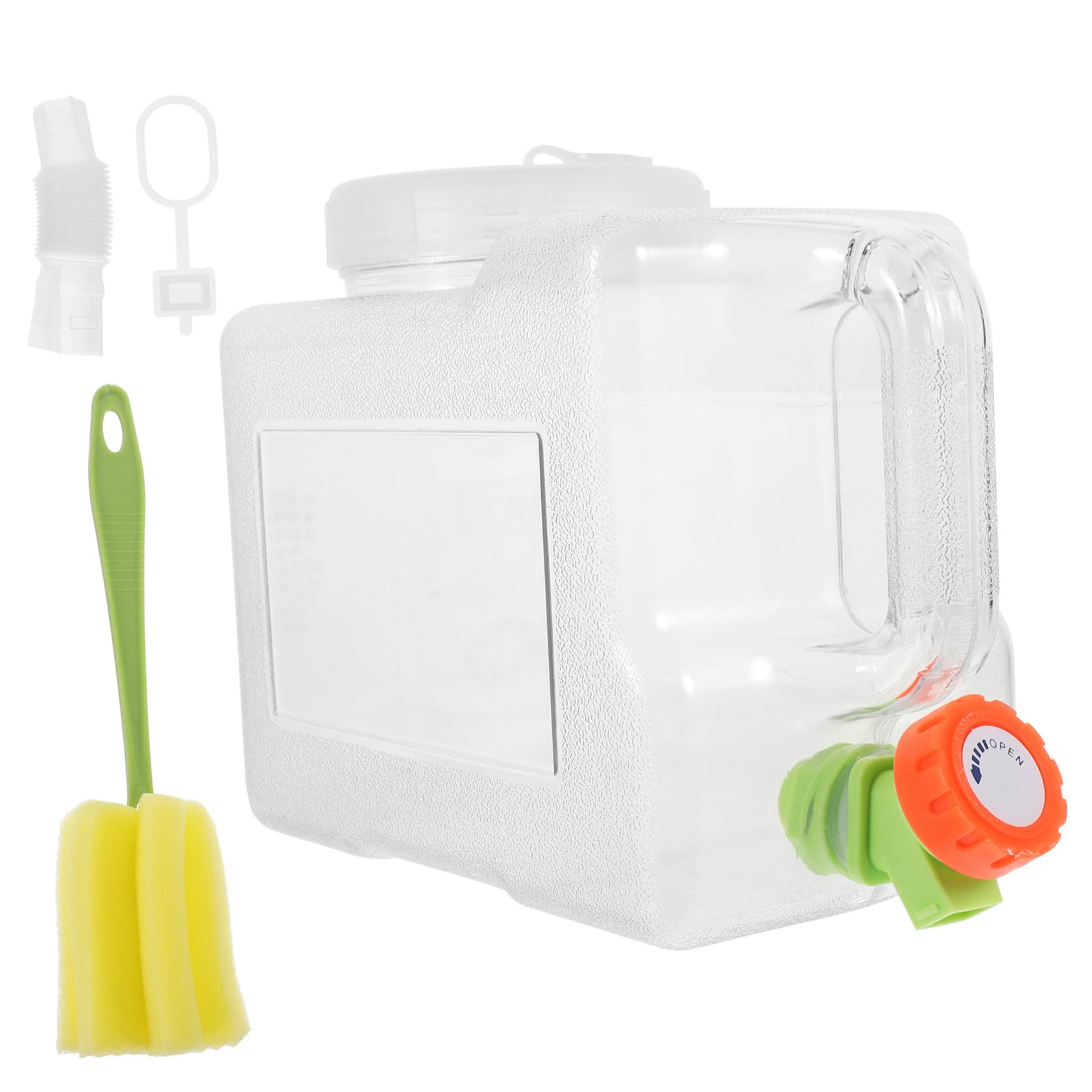 Abaodam 1Set Outdoor Portable Water Container with Faucet Transparent Water Bucket for Camping Hiking Fishing and Emergency Use Durable and Easy to Carry with Large Mouth Design